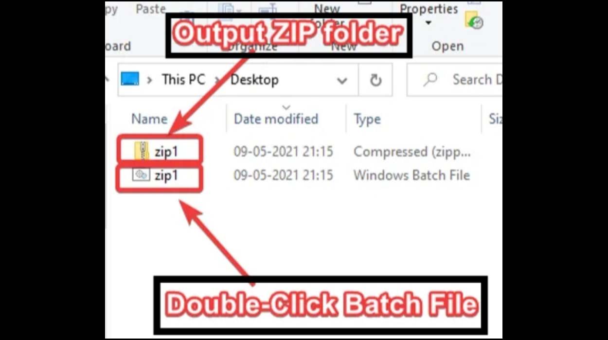 Compress a folder with a batch file