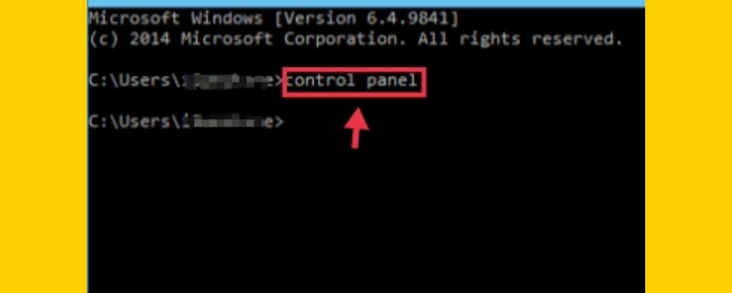 Open the control panel in Windows 11 with CMD