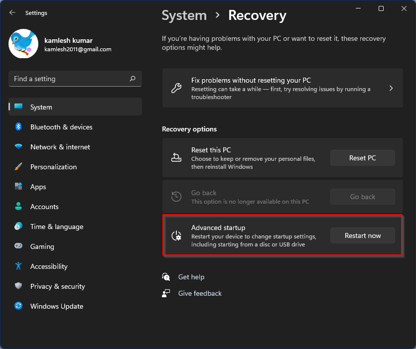 how to restart in safe mode in windows 11