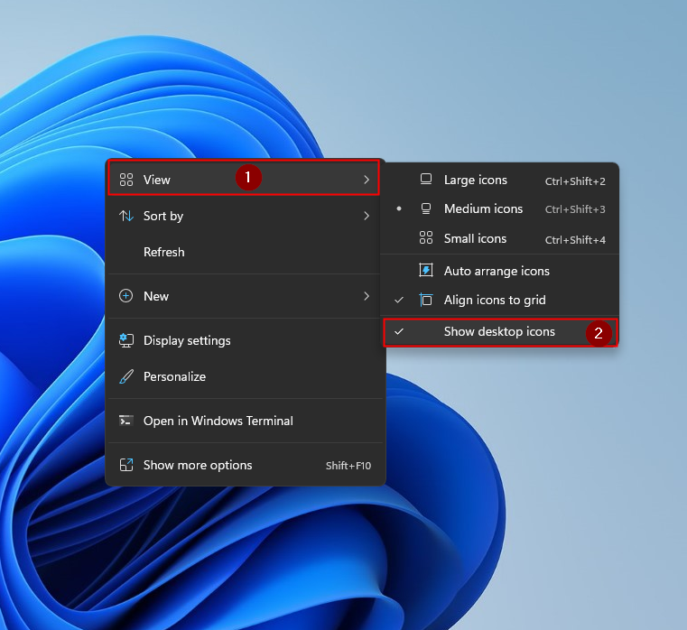 How To Show Hide Or Resize Desktop Icons In Windows 11 The 