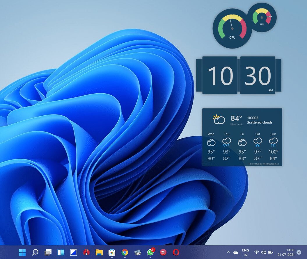 Get Desktop Gadgets on Windows 11/10 using Widget Launcher - The Microsoft Windows11