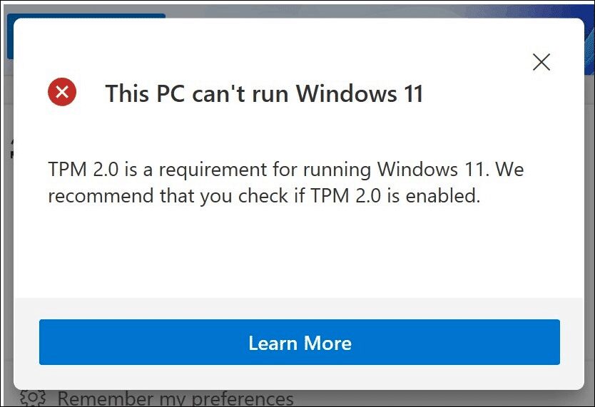 How to Fix “This PC can’t run Windows 11” Error - The Microsoft Windows11