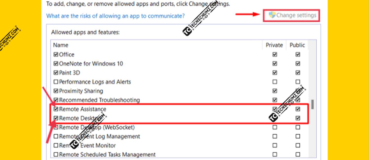 Allow remote desktop in Windows 11 firewall