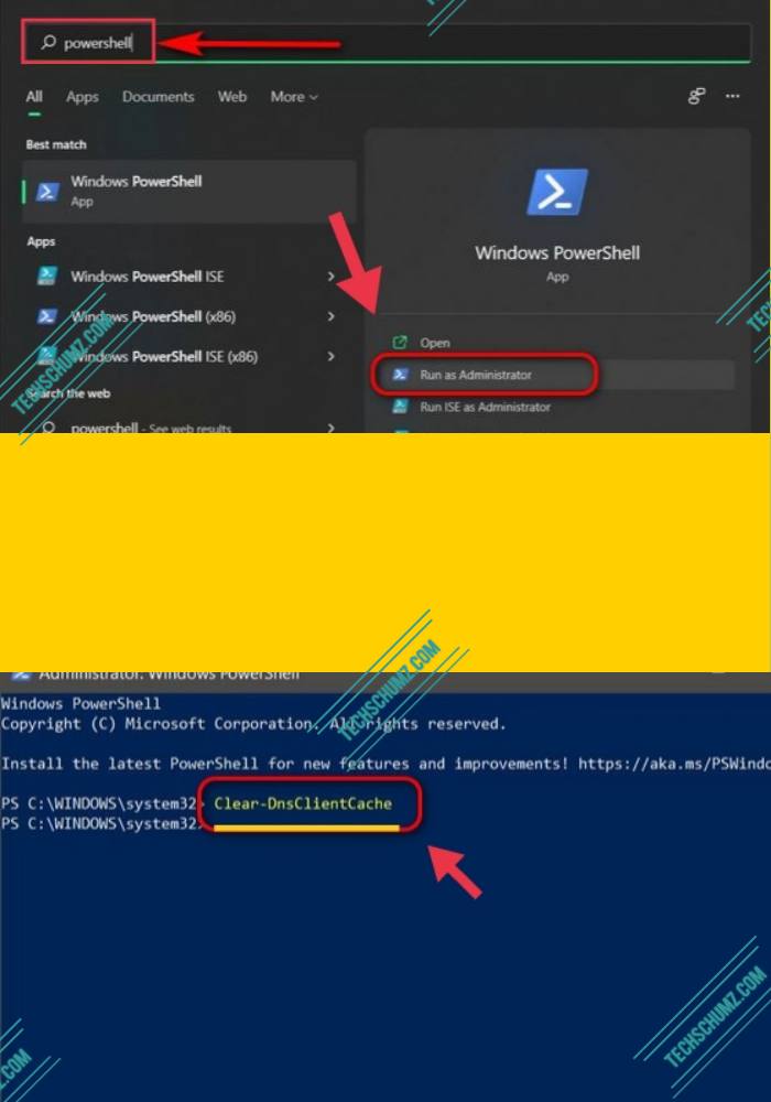 Reset your DNS cache on Windows 11 through PowerShell