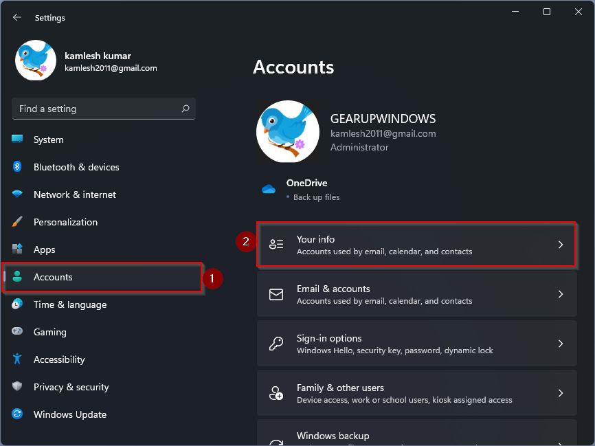 How to change your account profile picture in Windows 11?  The