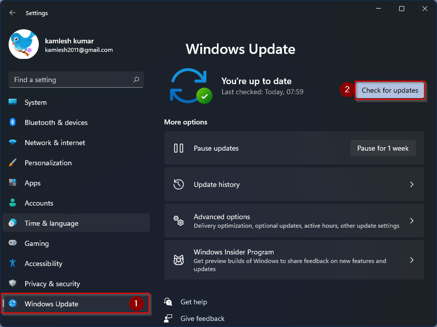 windows 11 update checker