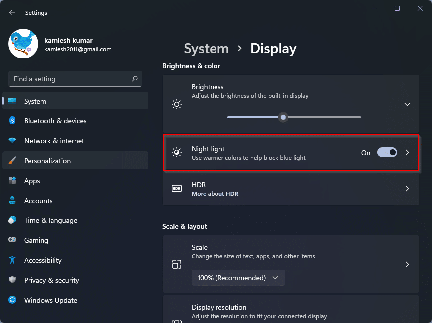 How to Enable Night Light for Warmer Colors on Windows 11? TheWindows11