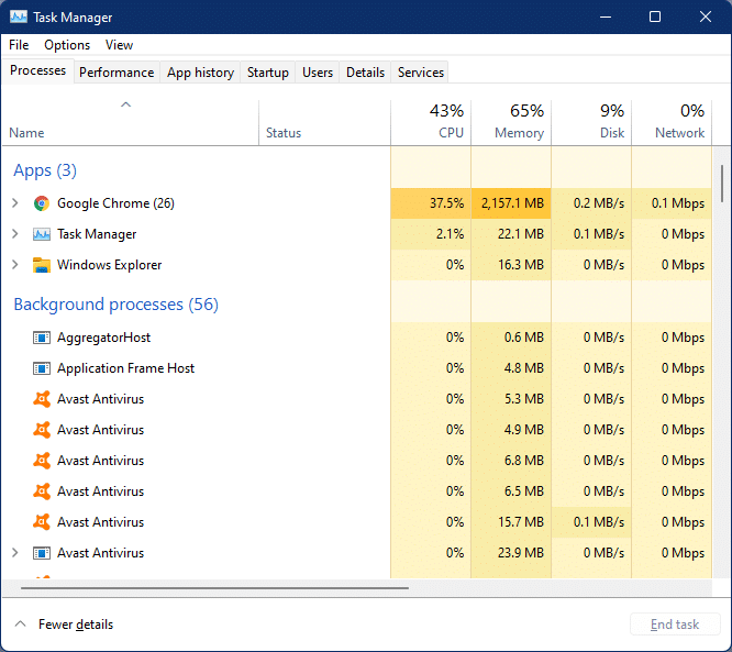task manager in windows 11