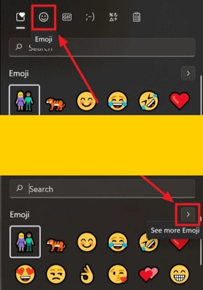 Open the emoji list