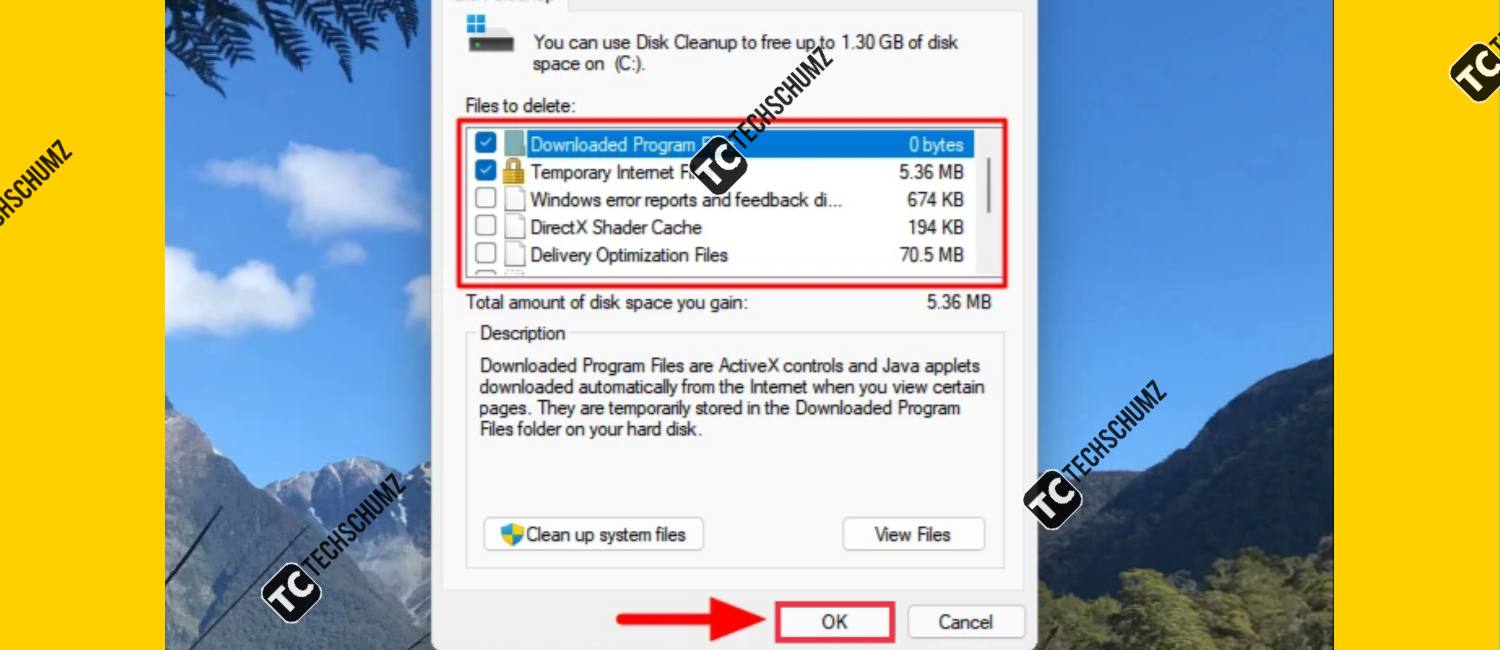 Select files to delete