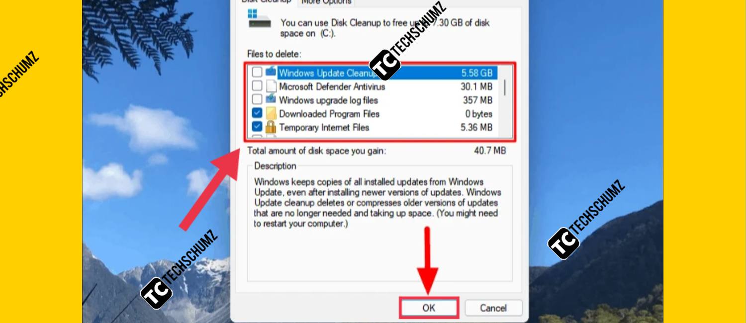 Clear the cache under Windows 11