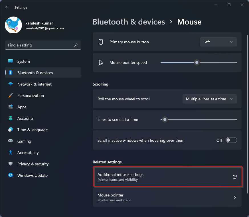 setpoint settings greyedout for mouse eacceleration logitech