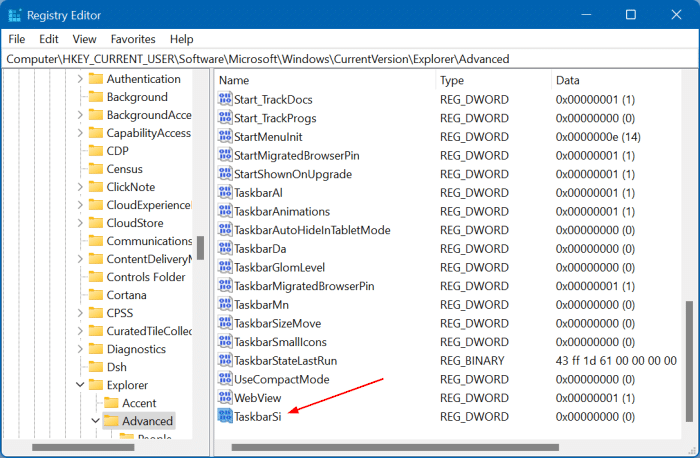 resize taskbar icons in Windows 11 pic5