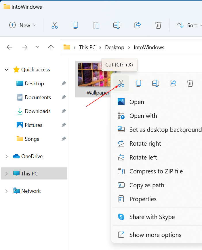 cut copy paste in Windows 11 pic2