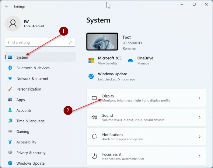 disable automatic screen brightness in Windows 11 pic1