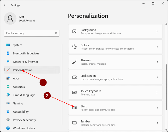 remove recommended section from start menu in Windows 11 pic1