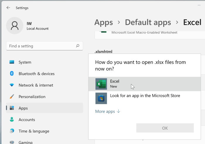 set Word and Excel as default in Windows 11 pic10