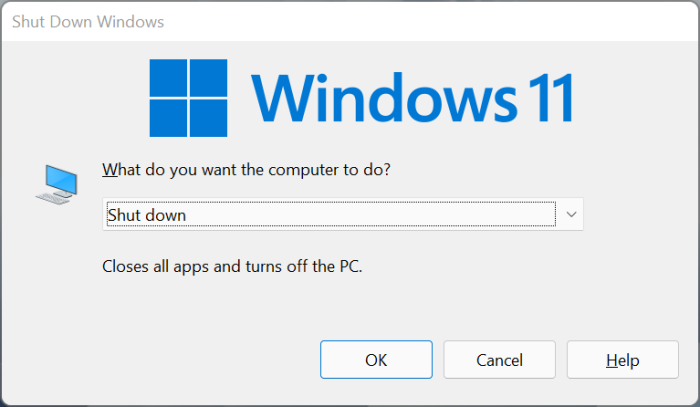 shutdown restart sleep hibernate Windows 11 pic3