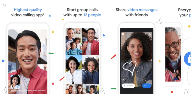 screenshots from google-duo