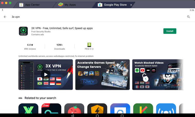 install-3x-vpn-pc-using-bluestacks-app-player