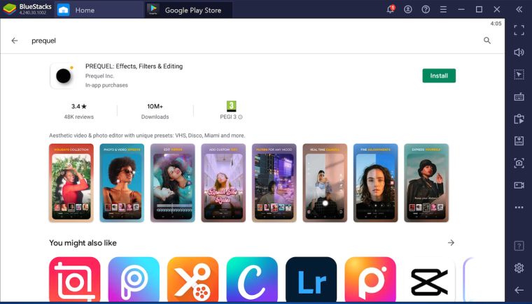 prequel-app-for-pc-using-bluestacks