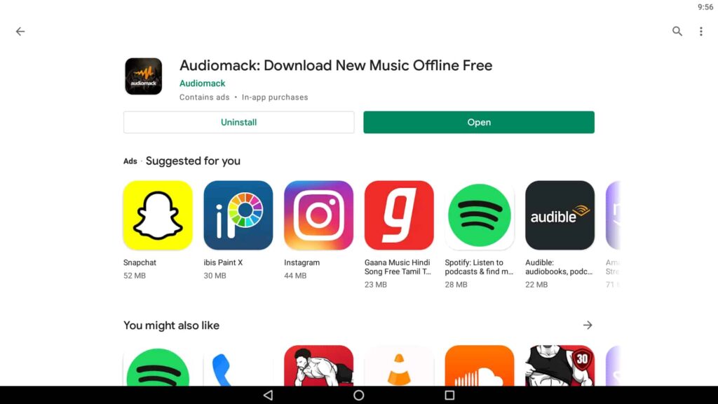 Open music app