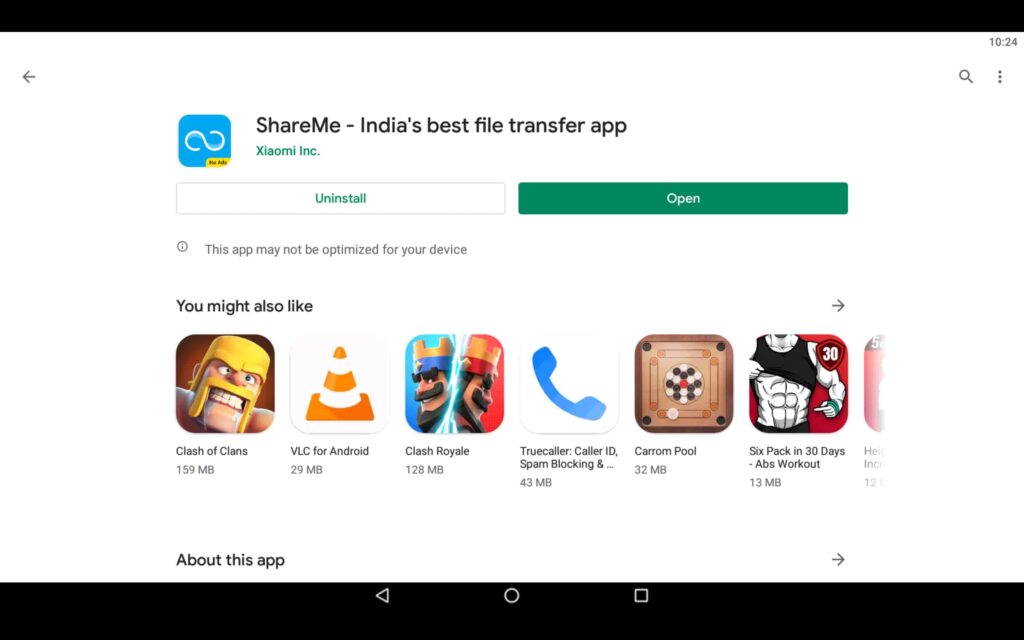 Open file transfer app