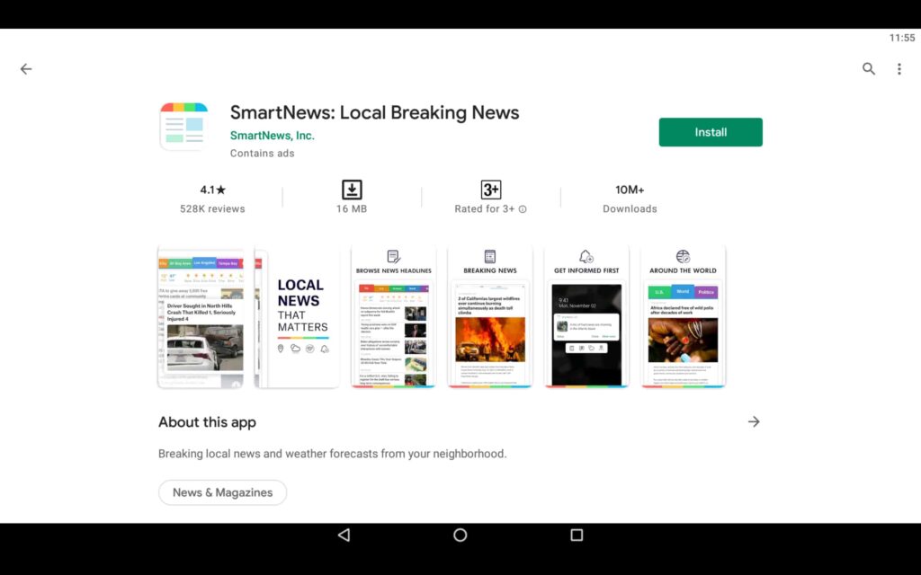 Install SmartNews on PC