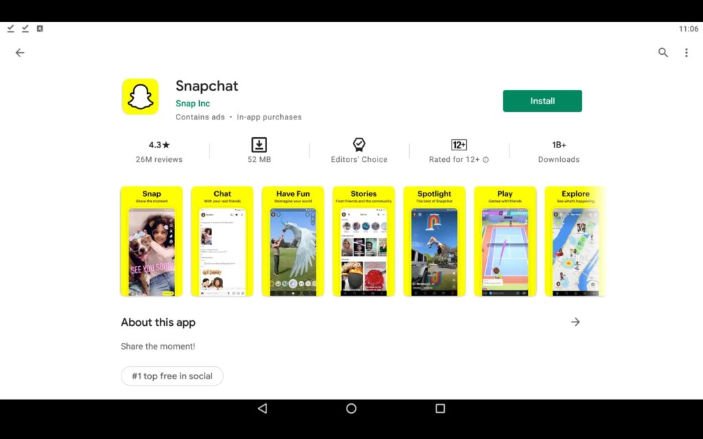 Install Snap app