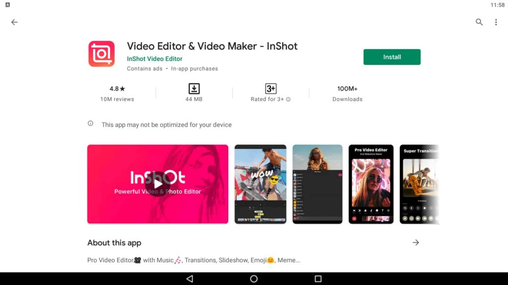 Install Video Editor app