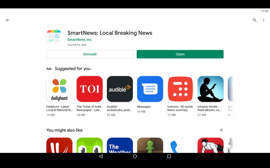 Open news app