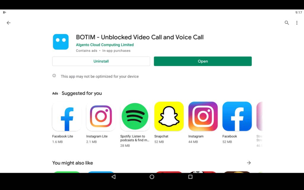 Open video call app