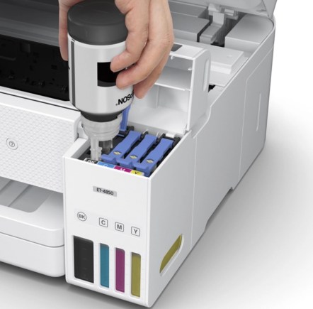 Epson EcoTank ET-4850 ink and cartridges