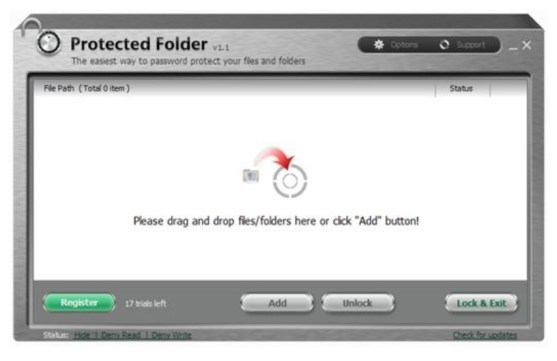 Latest version of IObit Protected Folder