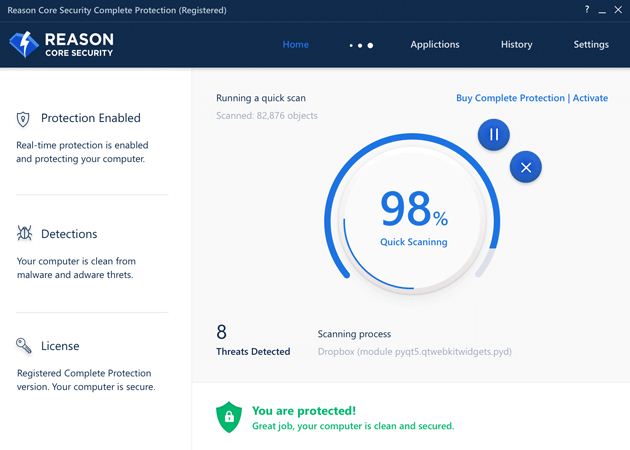 Reason Core security Latest version