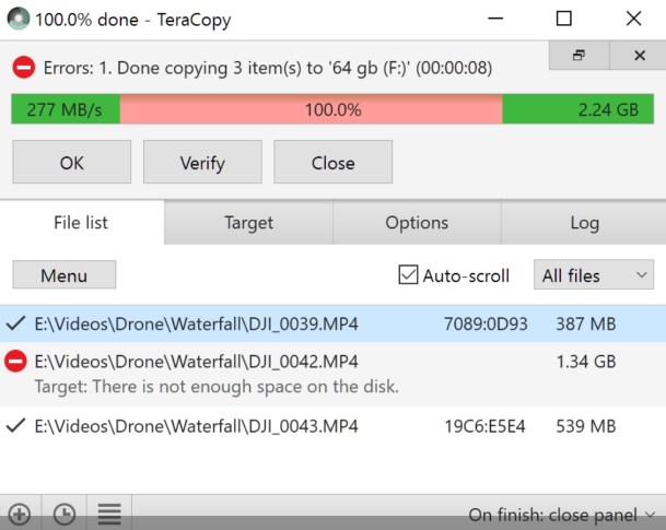 Latest version of TeraCopy 