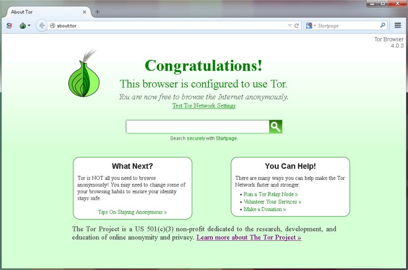 Latest version of Tor Browser