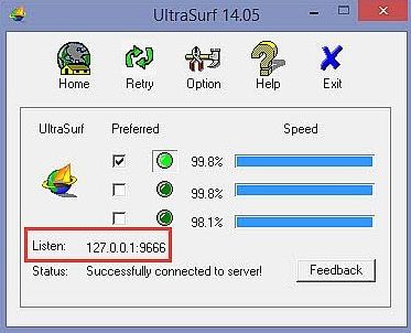 Latest version of Ultrasurf